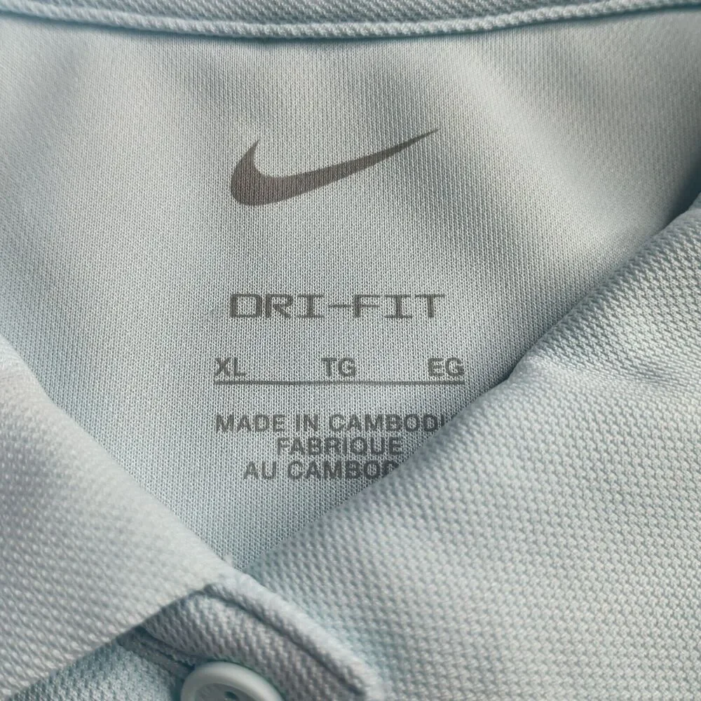 Nike Golf‎ Polo Shirt Women's XL Dri-Fit Victory Sleeveless Blue Activewear